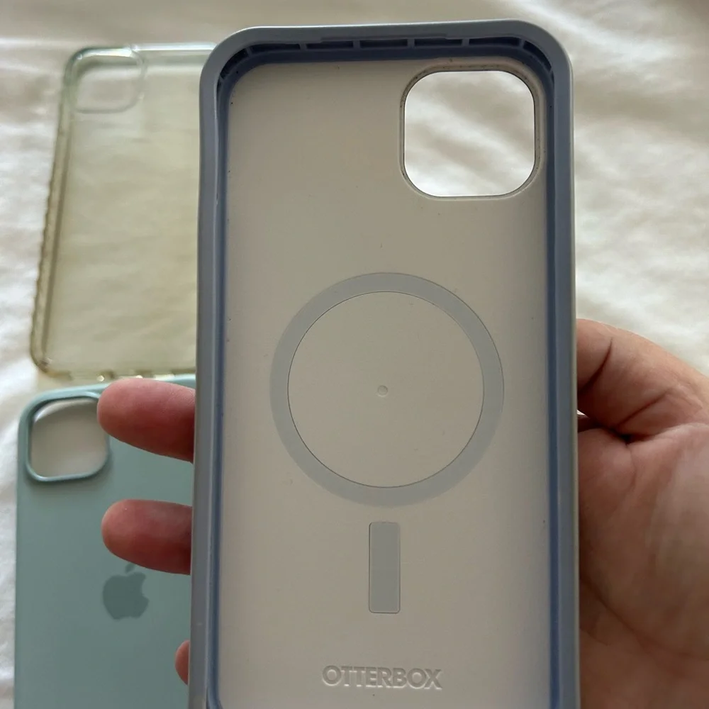 Apple iPhone 14 Plus Silicone Case Set - Lavender, Teal, Clear